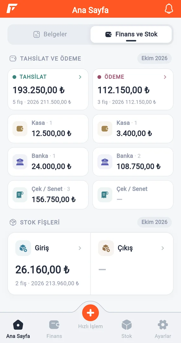 Faturatek mobil ana sayfa